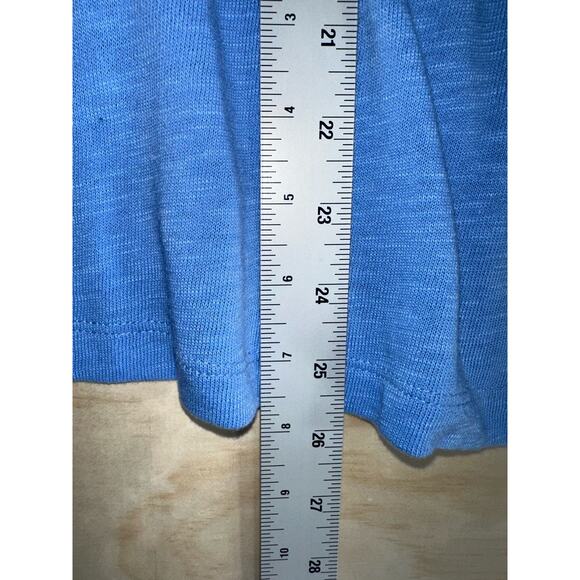 Ann Taylor LOFT Ruffle Sleeve Tank Top Women’s XL Blue Sleeveless Pleated NWT - Picture 7 of 7